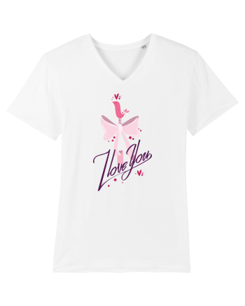 I love you Pink White