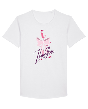 I love you Pink White