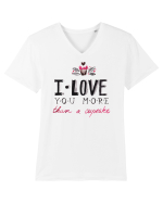 I love you more Tricou mânecă scurtă guler V Bărbat Presenter