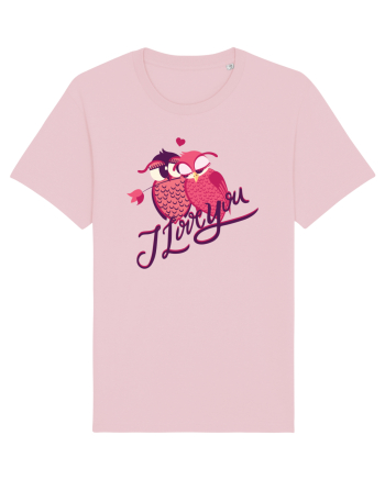 I love you Owls Cotton Pink