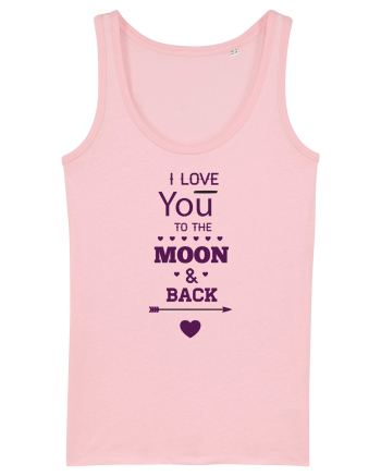 I love you to the moon and back Cotton Pink