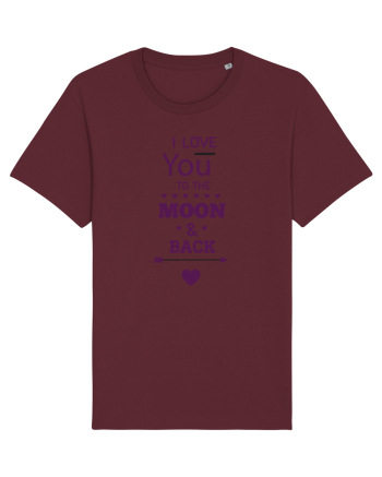 I love you to the moon and back Burgundy