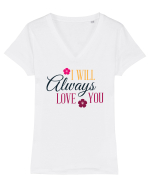 I will always Love you Tricou mânecă scurtă guler V Damă Evoker