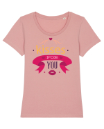 Kisses for you Tricou mânecă scurtă guler larg fitted Damă Expresser
