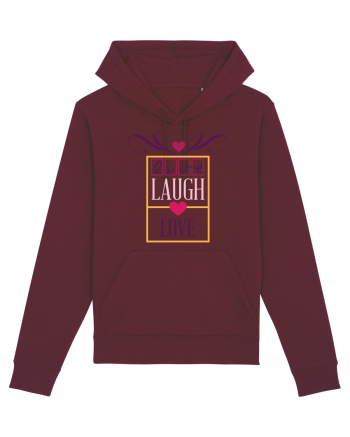 Laugh and Love Burgundy