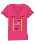 Laugh and Love Tricou mânecă scurtă guler V Damă Evoker