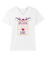 Laugh and Love Tricou mânecă scurtă guler V Bărbat Presenter