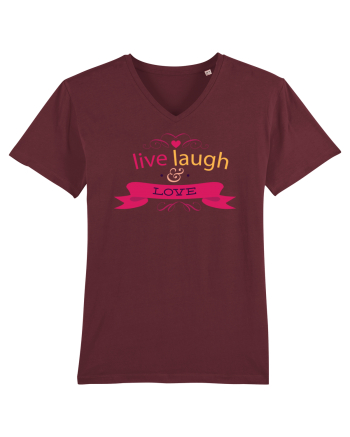 Live Laugh and Love Burgundy