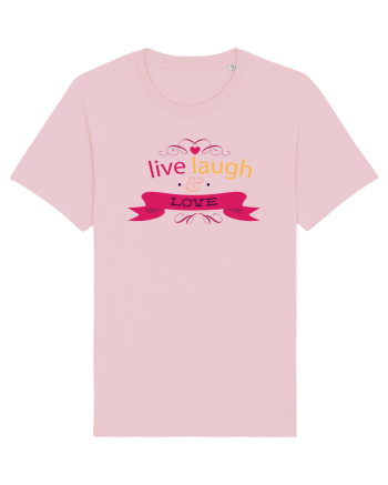 Live Laugh and Love Cotton Pink