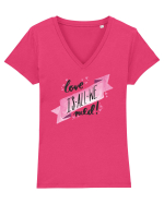 Love is all we need Tricou mânecă scurtă guler V Damă Evoker