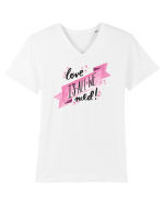Love is all we need Tricou mânecă scurtă guler V Bărbat Presenter