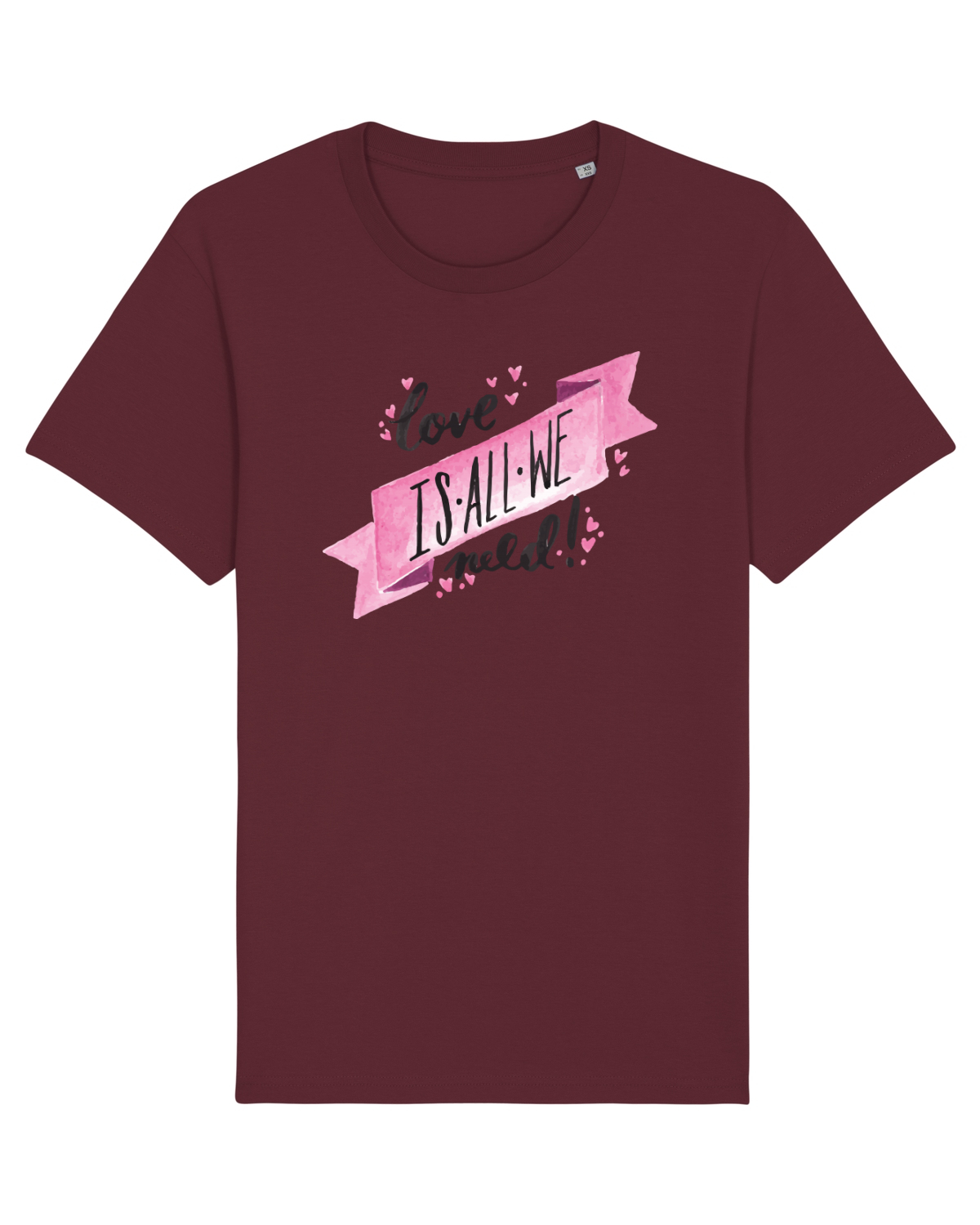 Tricou mânecă scurtă Unisex Rocker Burgundy