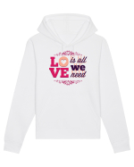 Love is all we need Pink Hanorac Unisex Drummer