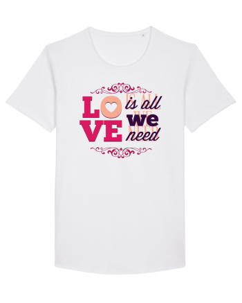 Love is all we need Pink White