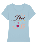 Love is in the Air Heart Tricou mânecă scurtă guler larg fitted Damă Expresser