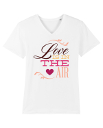 Love is in the Air Heart Tricou mânecă scurtă guler V Bărbat Presenter