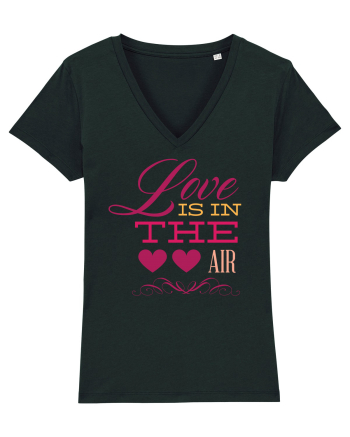 Love is in the Air Hearts Black