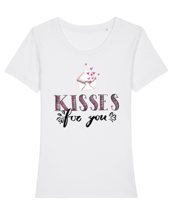 Kisses for you letter White