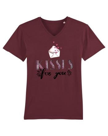 Kisses for you letter Burgundy
