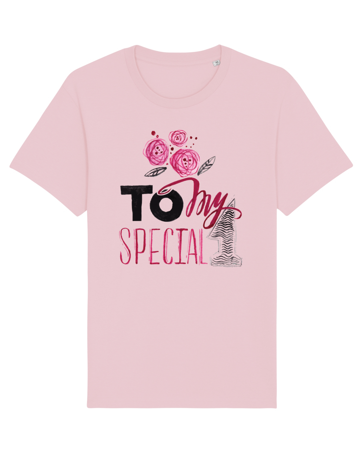 Tricou mânecă scurtă Unisex Rocker Cotton Pink