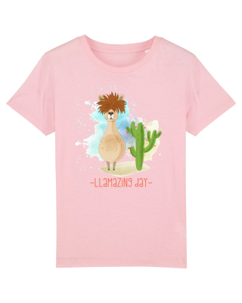 Lama cu mesaj Cotton Pink