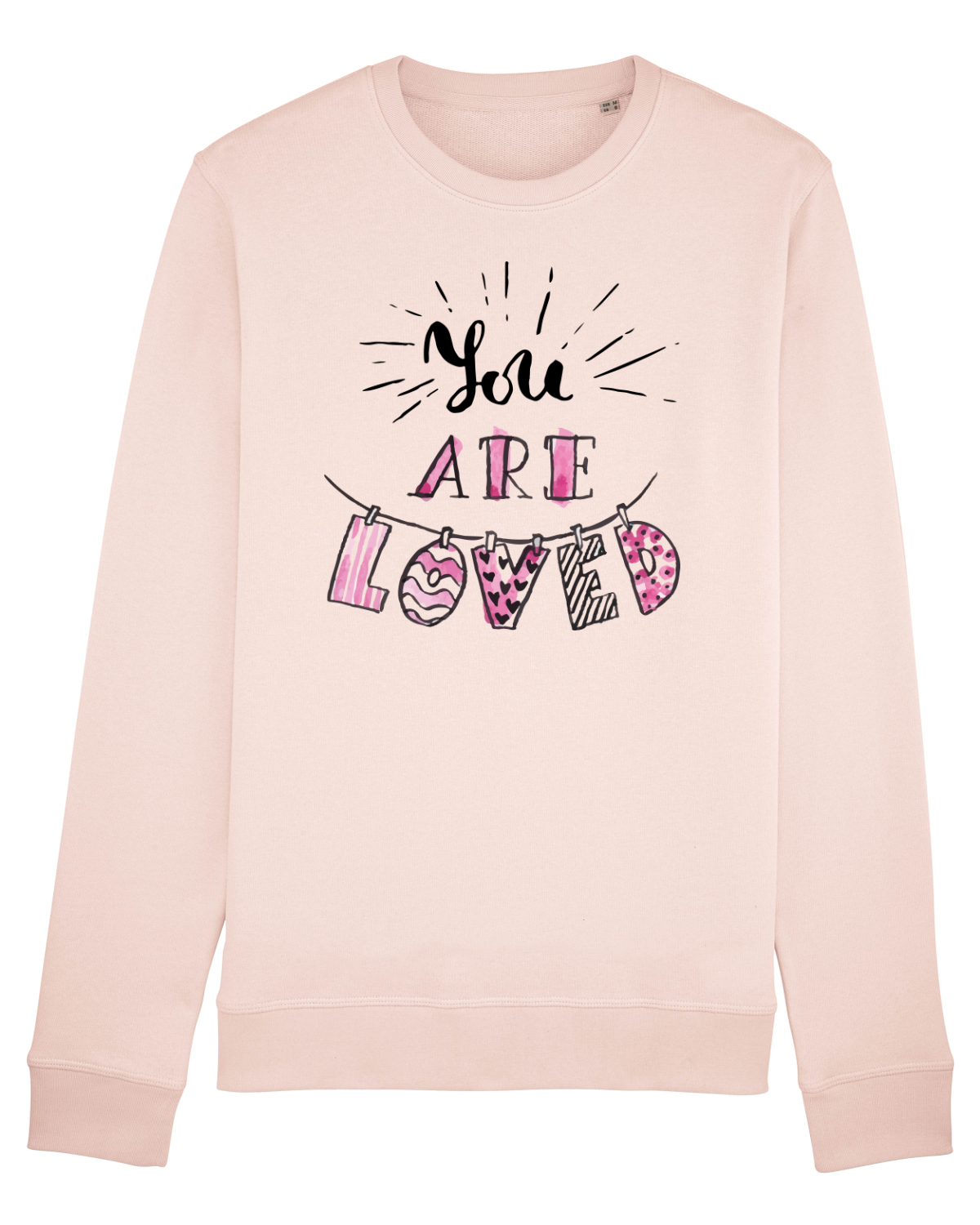 Bluză mânecă lungă Unisex Rise Candy Pink