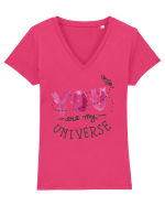 You are my Universe Tricou mânecă scurtă guler V Damă Evoker