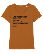 Accountant Noun Tricou mânecă scurtă guler larg fitted Damă Expresser