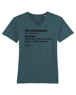 Accountant Noun Tricou mânecă scurtă guler V Bărbat Presenter