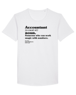 Accountant Noun Tricou mânecă scurtă guler larg Bărbat Skater