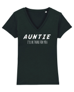 Auntie Friends Tricou mânecă scurtă guler V Damă Evoker
