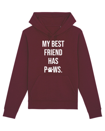 My Friend has Paws Burgundy