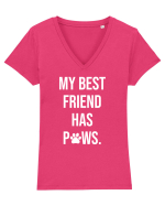 My Friend has Paws Tricou mânecă scurtă guler V Damă Evoker