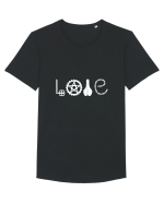 Bike Love Tricou mânecă scurtă guler larg Bărbat Skater