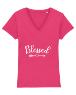 Blessed Heart Tricou mânecă scurtă guler V Damă Evoker
