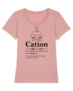 Cation Tricou mânecă scurtă guler larg fitted Damă Expresser
