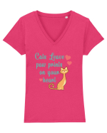 Paw Prints on Your Heart Tricou mânecă scurtă guler V Damă Evoker