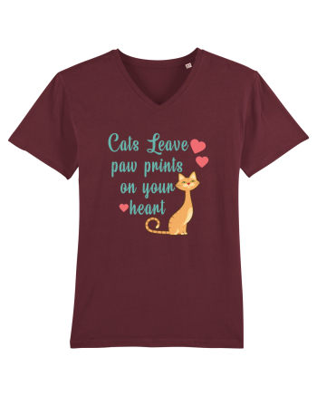 Paw Prints on Your Heart Burgundy