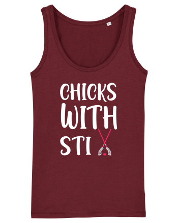 Chicks With Stix Burgundy