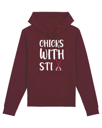 Chicks With Stix Burgundy