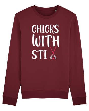 Chicks With Stix Burgundy