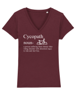 Cycopath Noun Tricou mânecă scurtă guler V Damă Evoker