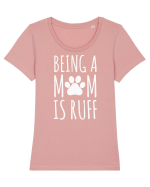 Dog Mom Tricou mânecă scurtă guler larg fitted Damă Expresser