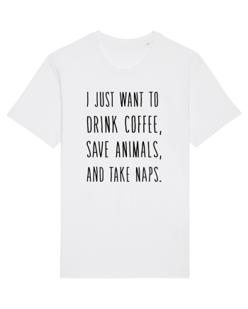 Drink Coffee Save Animals White