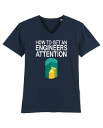Engineer Attention Tricou mânecă scurtă guler V Bărbat Presenter