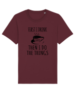 first I drink Coffee Tricou mânecă scurtă Unisex Rocker