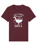 Just a Girl who Loves Ducks Tricou mânecă scurtă Unisex Rocker