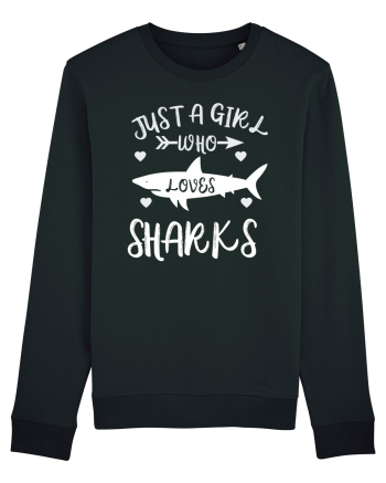 Just a Girl who Loves Sharks Black