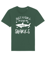 Just a Girl who Loves Sharks Tricou mânecă scurtă Unisex Rocker