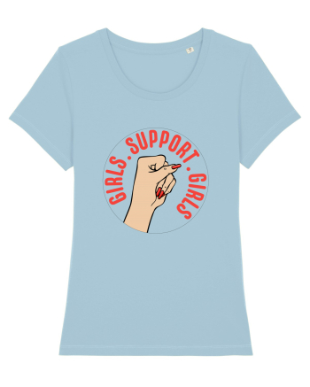 Girls Support Girls Sky Blue